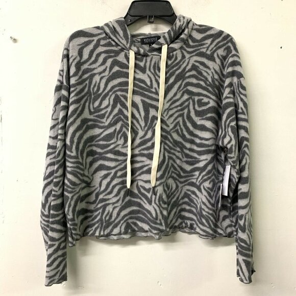 LA LA LAND CREATIVE CO Womens Multicolor Zebra Print Pullover Hoodie - Picture 2 of 5